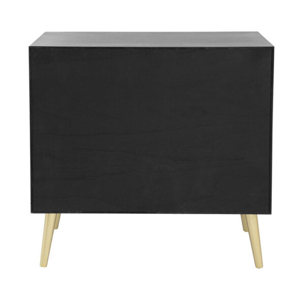 150220266991872574024.jpeg 31 Inch Dresser Chest Cabinet, 3 Drawers, Woven Rattan, Modern, Black, Gold