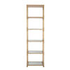 71 Inch Shelf, 6 Tier Design, 5 Glass Shelves, Iron Frame, Gold Finish