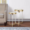15022026699187f60559a.jpeg 24, 21 Accent Tables, Acrylic Clear Legs, Glass Top, Set of 2, Gold