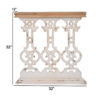 32 Inch Console Table, Fir Wood, Traditional, Scrollwork, Antique White