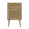 Keli 28 Inch Accent Cabinet, 1 Drawer, Pine, Woven Rattan Design, Natural