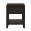 Joni 25 Inch Side End Table, 1 Drawer and Shelf, Espresso Brown Acacia Wood