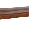 52 Inch Modern Coffee Table, Acacia Wood with Classic Block Legs, Brown