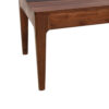 52 Inch Modern Coffee Table, Acacia Wood with Classic Block Legs, Brown