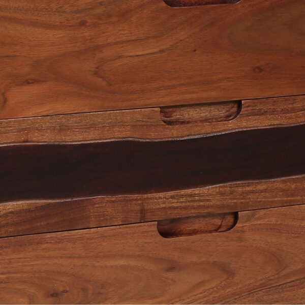 150220266991894652bd4.jpeg 23 Inch Nightstand Side Table, Live Edge Acacia Wood, 3 Drawers, Brown