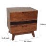 150220266991894abfcaf.jpeg 23 Inch Nightstand Side Table, Live Edge Acacia Wood, 3 Drawers, Brown