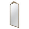Kea 42 Inch Large Wall Mirror, Gold Curved Metal Frame, Baroque Design