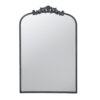 1502202669918aab5469f.jpeg Kea 36 Inch Wall Mirror, Black Curved Metal Frame, Baroque Accent Design