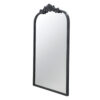 1502202669918aacab291.jpeg Kea 36 Inch Wall Mirror, Black Curved Metal Frame, Baroque Accent Design