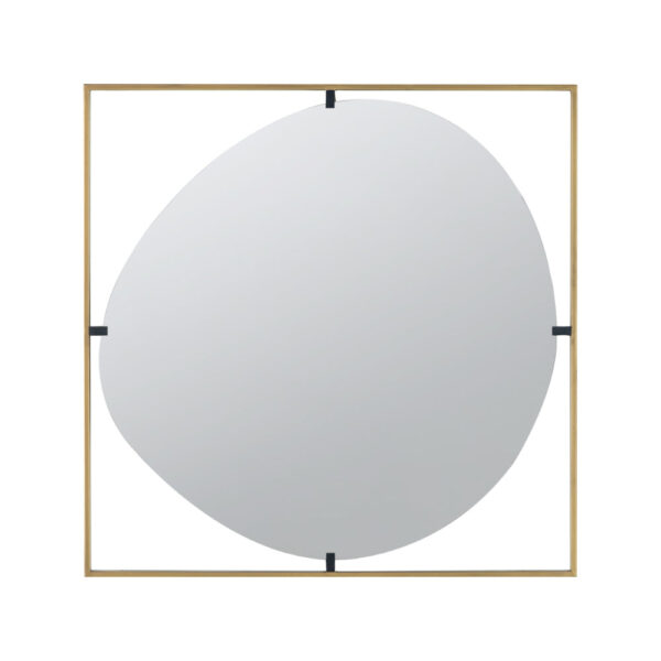 1502202669918ad43d91d.jpeg Ani 32 Inch Mirror, Artistic Oval Cut Out Design, Gold Finish Metal Frame