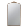 Kea 66 Inch Wall Mirror, Gold Curved Metal Frame, Ornate Baroque Design