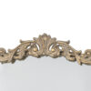 Kea 66 Inch Wall Mirror, Gold Curved Metal Frame, Ornate Baroque Design