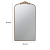 Kea 66 Inch Wall Mirror, Gold Curved Metal Frame, Ornate Baroque Design
