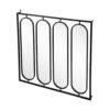 36 Inch Modern Wall Decor, 4 Swiveling Oblong Mirrors, Black Metal Frame