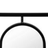 36 Inch Modern Wall Decor, 4 Swiveling Oblong Mirrors, Black Metal Frame