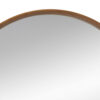 Roe 40 Inch Round Accent Mirror, Brown Pine Wood Frame, Wall Hung
