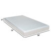 Que 6 Inch Twin Size Memory Foam Mattress, Gel Infused, Fabric Upholstery