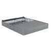Dio 9 Inch Full Size Mattress Foundation Base, Polyester, Metal Frame