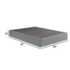 Dio 9 Inch Full Size Mattress Foundation Base, Polyester, Metal Frame