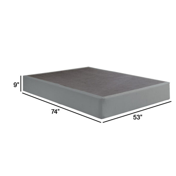 Dio 9 Inch Full Size Mattress Foundation Base, Polyester, Metal Frame