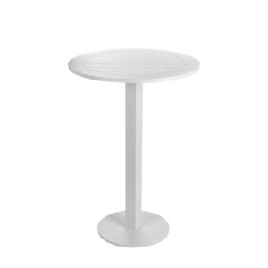 1502202669918d7f78753.jpeg Keli 43 Inch Outdoor Bar Table, White Aluminum Frame, Foldable Design