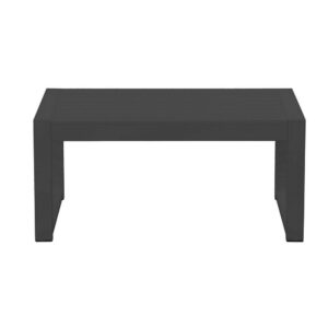 1502202669918db51c9d5.jpeg Kili 35 Inch Coffee Table, Polyresin Surface, Jet Black Aluminum Frame