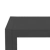 Kili 35 Inch Coffee Table, Polyresin Surface, Jet Black Aluminum Frame
