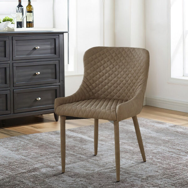 1502202669918e7232c72.jpeg Tom 16 Inch Modern Dining Chair, Set of 4, Beige Vegan Faux Leather, Metal Legs