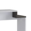 36 Inch Modern Console Table, Multilevel Wood Shelves, Gray and White
