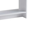 36 Inch Modern Console Table, Multilevel Wood Shelves, Gray and White