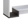 36 Inch Modern Console Table, Multilevel Wood Shelves, Gray and White