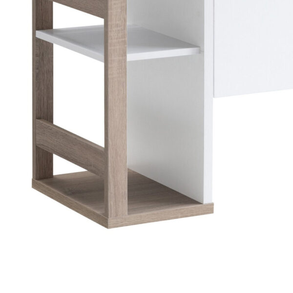 47 Inch Serving Cabinet Buffet Sideboard Console, 4 Shelves, White, Gray