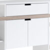 47 Inch Serving Cabinet Buffet Sideboard Console, 4 Shelves, White, Gray