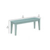 Bray 44 Inch Modern Rectangular Dining Bench, Tapered Legs, Teal Blue