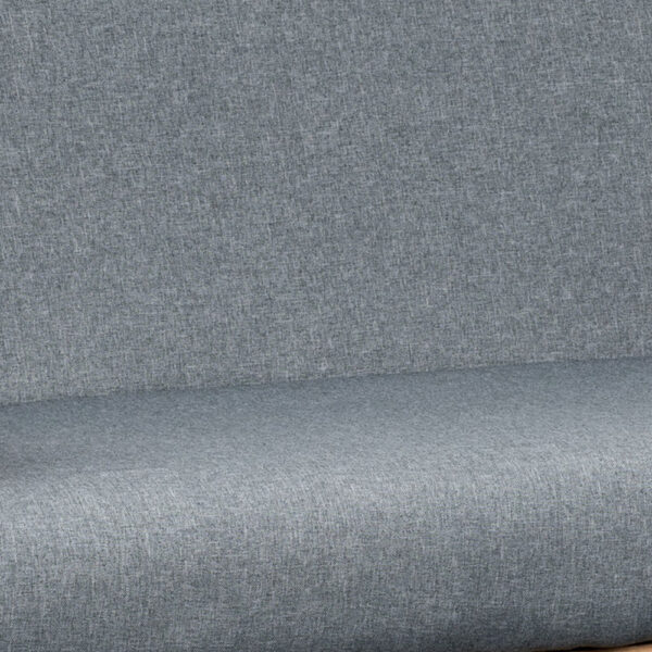 1502202669918f54bec8a.jpeg Gala 45 Inch Modern Loveseat Bench, Gray Fabric, Natural Brown Wood Frame