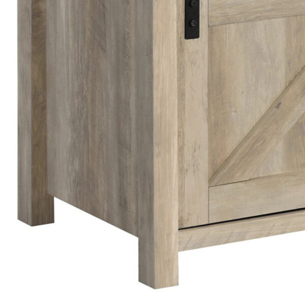 Sem 79 Inch TV Media Entertainment Console, Sliding Doors, 2 Drawers, Brown