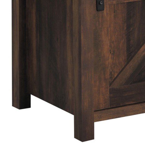 Sem 79 Inch TV Media Entertainment Console, 2 Drawers, Dark Brown Finish