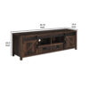 Sem 79 Inch TV Media Entertainment Console, 2 Drawers, Dark Brown Finish