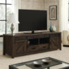 Sem 79 Inch TV Media Entertainment Console, 2 Drawers, Dark Brown Finish