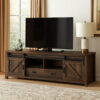 Sem 79 Inch TV Media Entertainment Console, 2 Drawers, Dark Brown Finish
