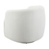 1502202669918fd84988a.jpeg 35 Inch Modern Swivel Accent Chair, Padded Seat, Round Barrel Back, White