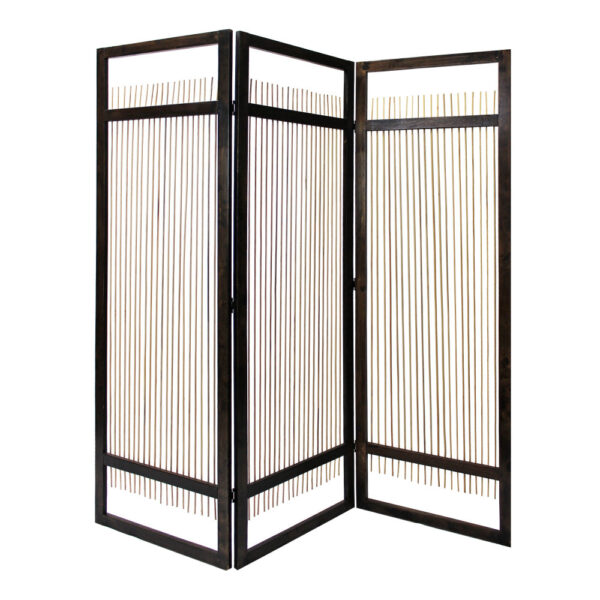 150220266991900d9998c.jpeg Yetta 72 x 72 Indoor Outdoor Folding Screen Room Divider, Willow, Brown