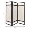 150220266991901433e0f.jpeg Yetta 72 x 72 Indoor Outdoor Folding Screen Room Divider, Willow, Brown