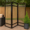 15022026699190177702b.jpeg Yetta 72 x 72 Indoor Outdoor Folding Screen Room Divider, Willow, Brown