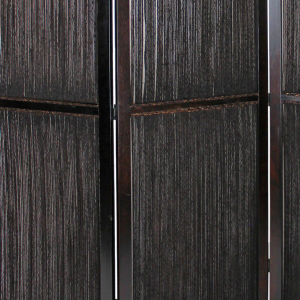 Yetta 72 x 72 Indoor Outdoor Folding Screen Room Divider, Handmade, Brown