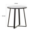 1502202669919099e0a80.jpeg 24 Inch End Table, White Faux Marble Round Top, Artisanal Metal Framework