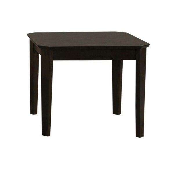 3 Piece Rectangular Coffee and Square End Table Set, Sleek Espresso Brown