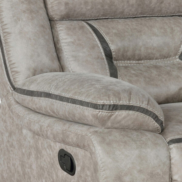 150220266991913dc4575.jpeg Jake 41 Inch Gliding Manual Recliner, Pillowtop, Taupe Brown Faux Leather