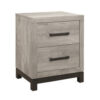 15022026699191640a778.jpeg Deena 25 Inch Classic 2 Drawer Nightstand, Metal Handles, Wood Grain Gray