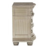 150220266991919e72f77.jpeg Caitlin 35 Inch 3 Drawer Nightstand with Marble Top, Leaf Carvings, Silver